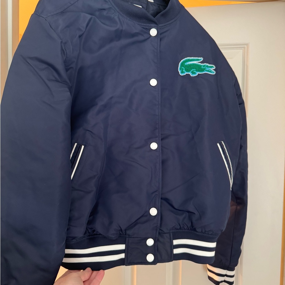 Lacoste Navy Blue Bomber Jacket